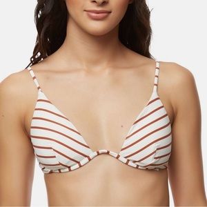 NWT O’Neill Kareem Stripe Underwire Bikini Top size small